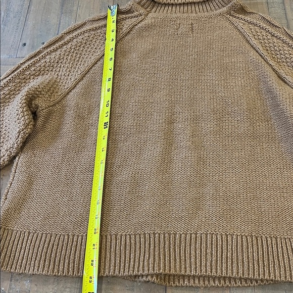 Gap caramel cable knit turtleneck sweater small boxy cozy oversized - Picture 7 of 8
